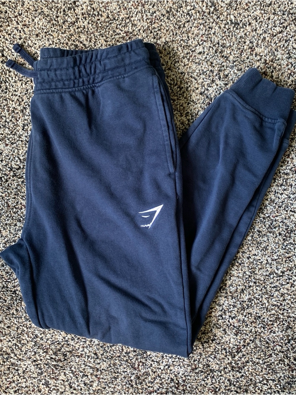 Men’s Gymshark Navy slim fit crest jogger sweatpants small